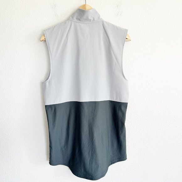 Under Armour S Vanish Hybrid Vest Gray Colorblock Zip Lightweight Athletic - Picture 4 of 7